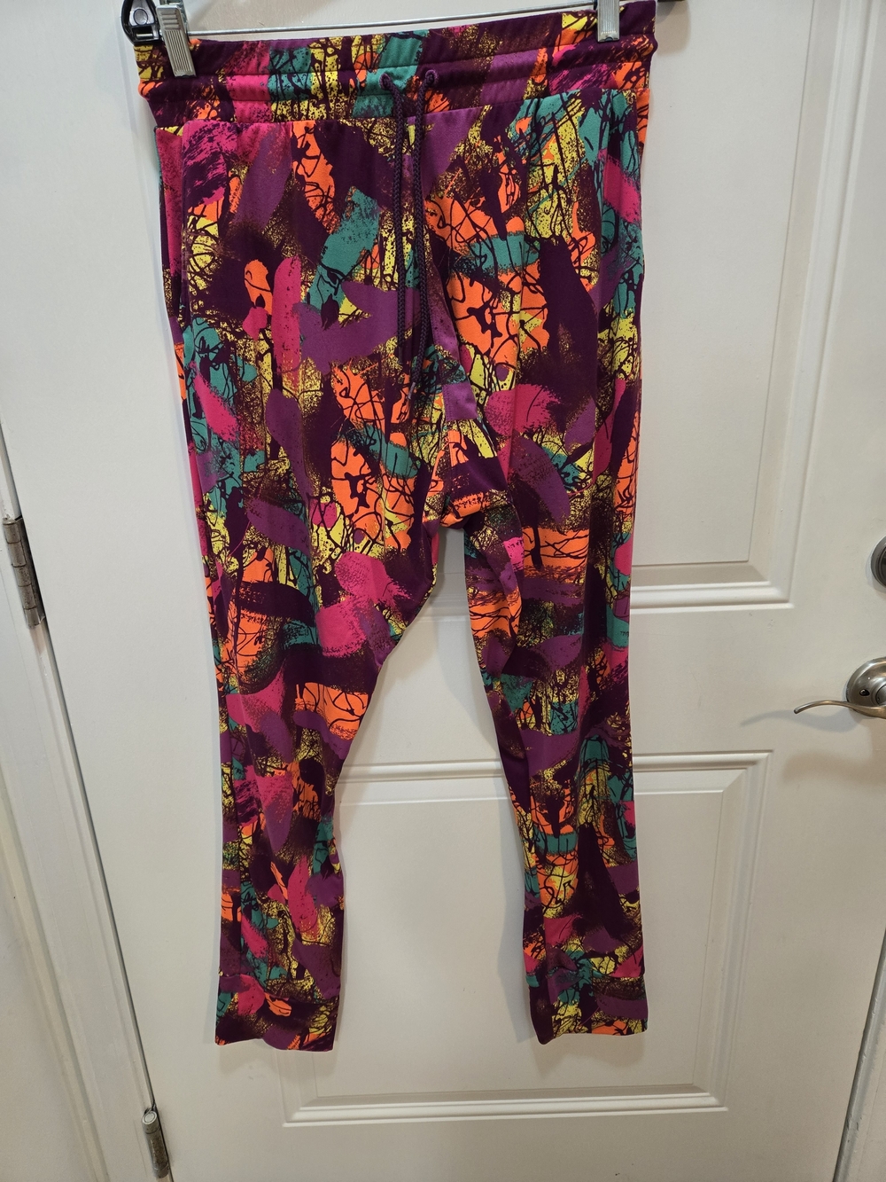 Zumba Fitness Purple Multicolor Abstract Track Pants